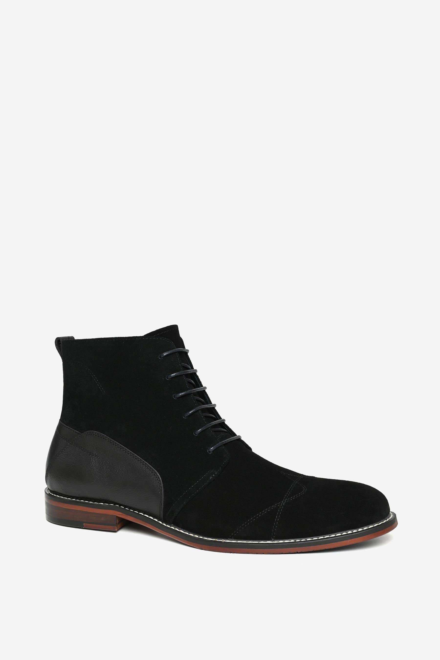 Alexander Pace Alexander Pace Men's 'Rudyard' Premium Leather & Suede Chukka Boots in Black