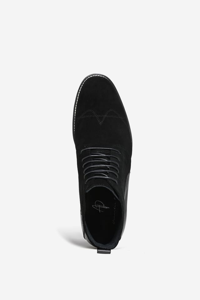 Alexander Pace Alexander Pace Men's 'Rudyard' Premium Leather & Suede Chukka Boots in Black - 2