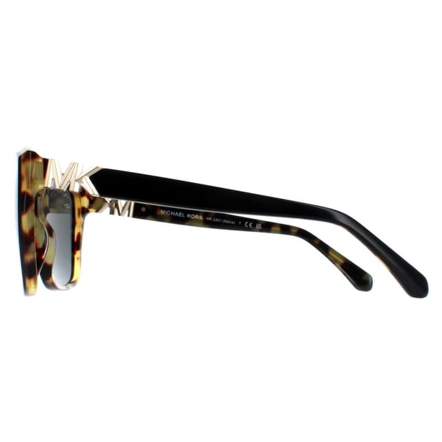 Michael Kors Michael Kors Women's Square Bi Layer Black & Amber Tortoise Dark Grey MK2201 Malia - 3