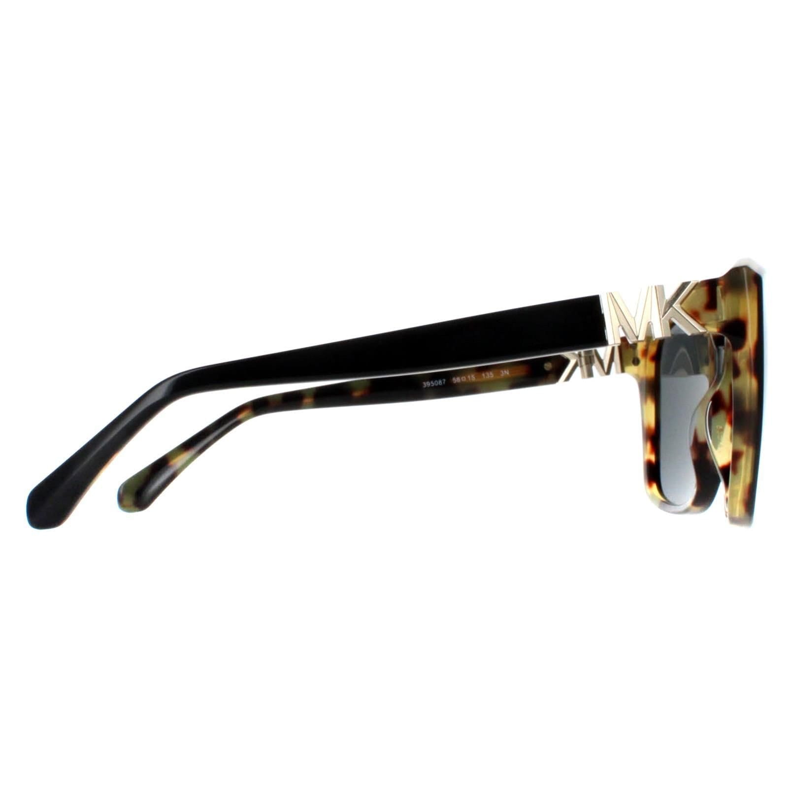 Michael Kors Michael Kors Women's Square Bi Layer Black & Amber Tortoise Dark Grey MK2201 Malia - 4