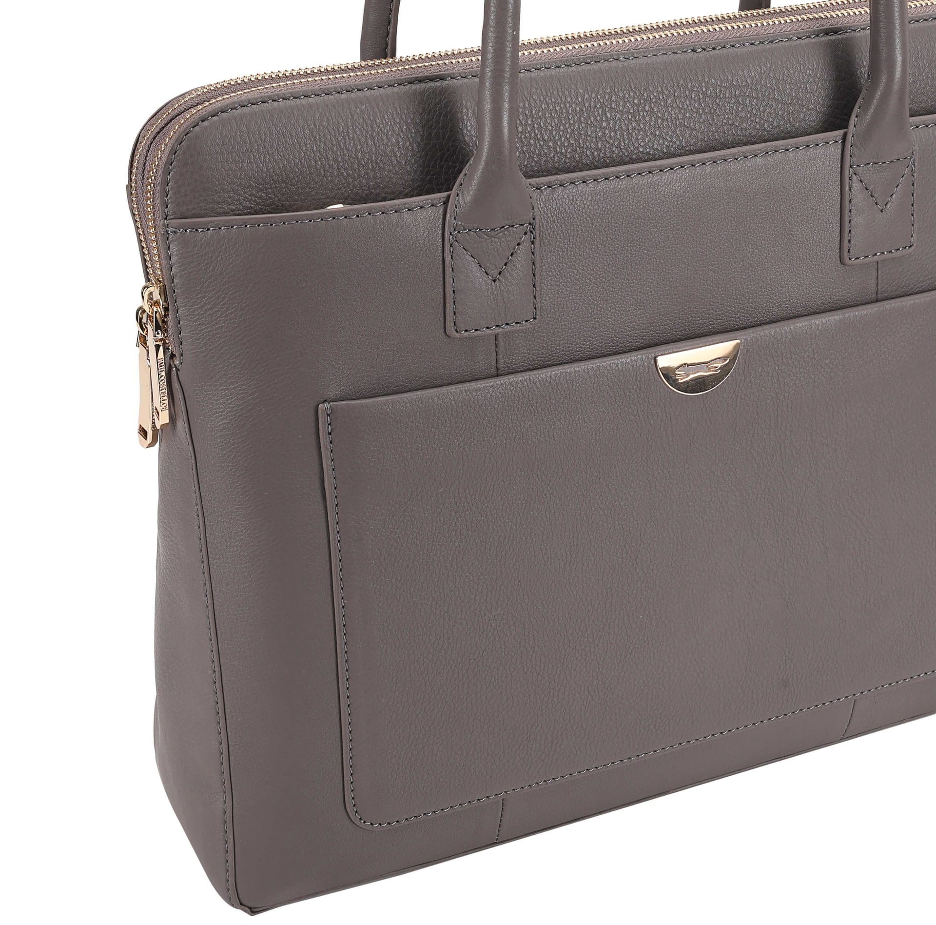 Paul Costelloe Paul Costelloe Women's Lorca Leather Shoulder Bag in Grey - 4