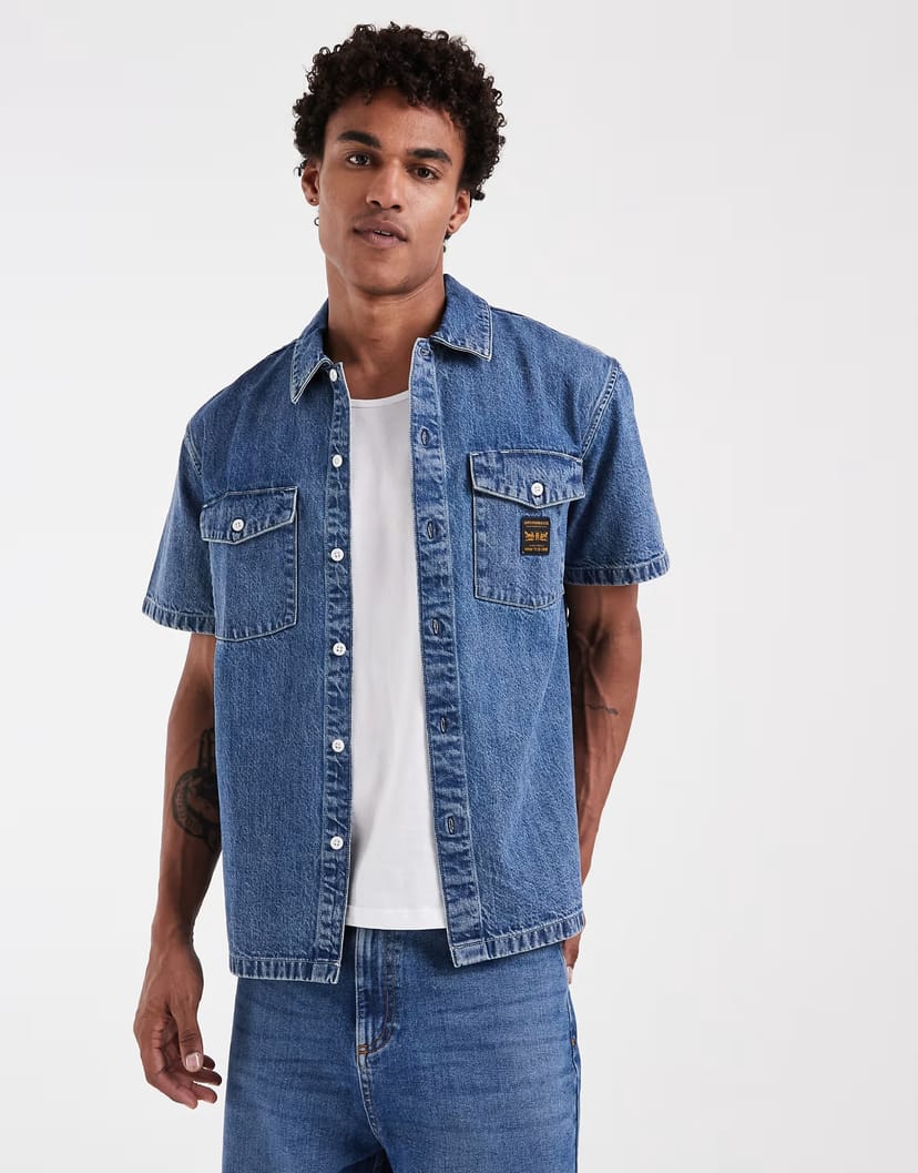 ASOS Levi's short sleeve workwear pocket t-shirt in dark blue - 1