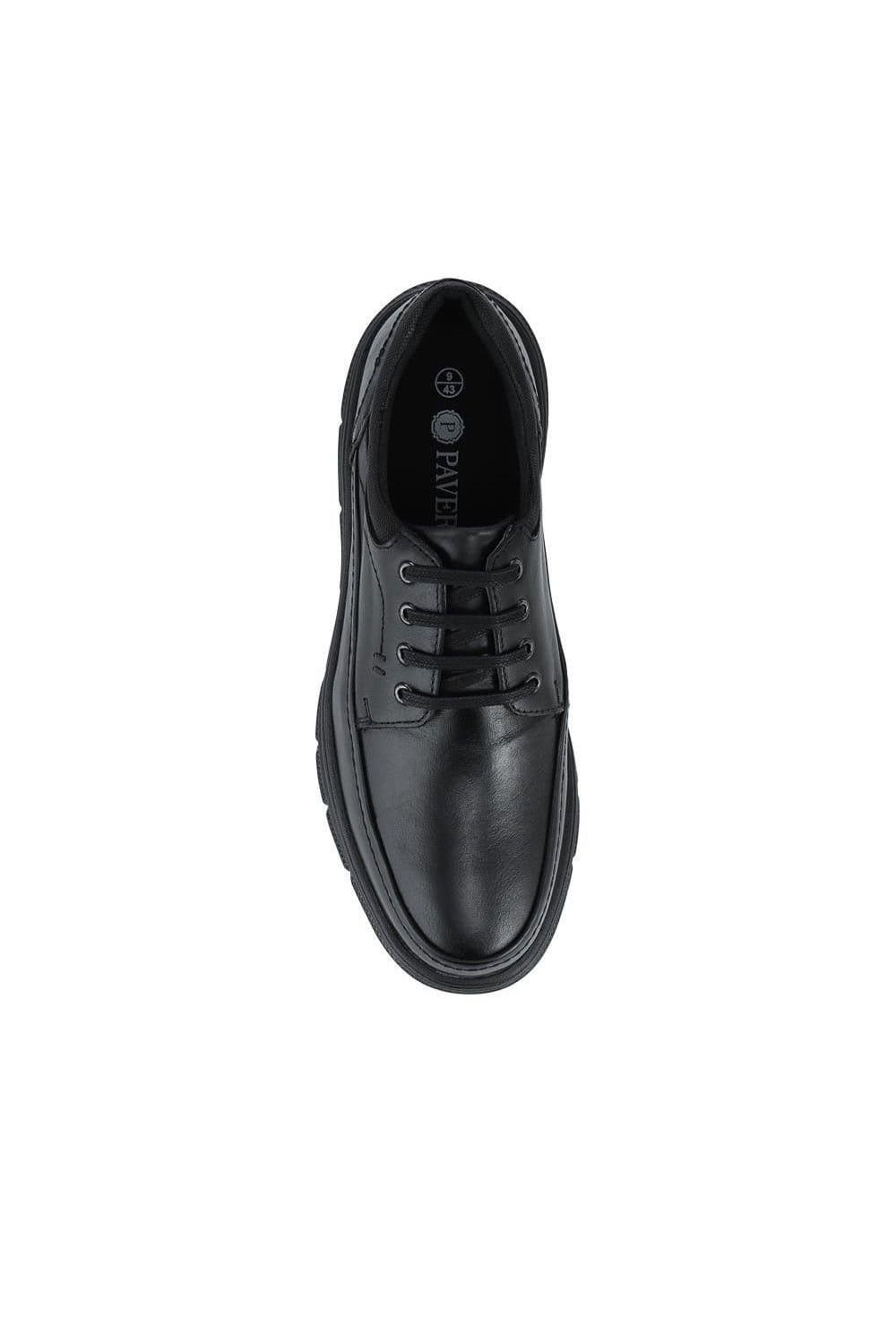 Pavers Pavers Men's Casual Lightweight Lace Up Shoes in Black - 4