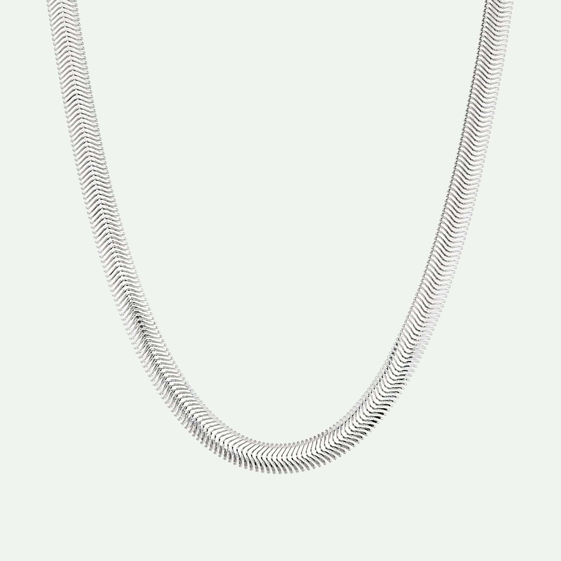 The Fine Collective The Fine Collective Silver Snake Chain Necklace 17 inch
