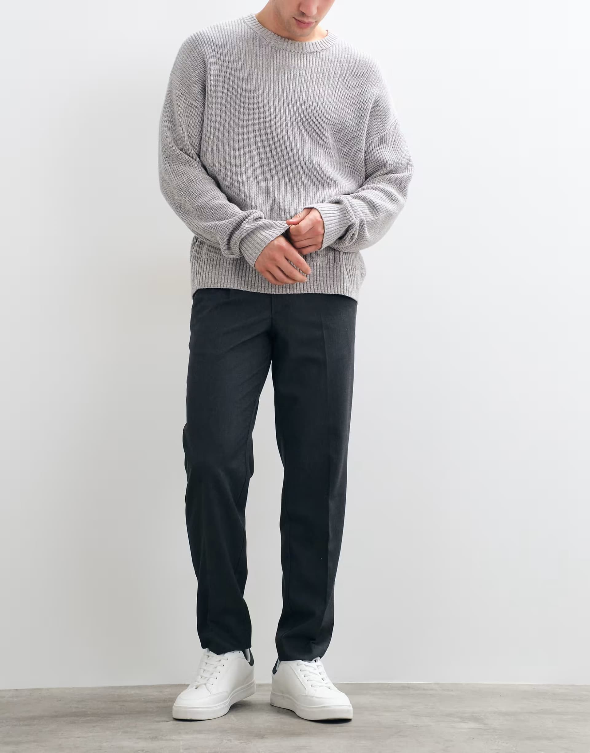 ASOS ONLY & SONS tailored tapered trousers in dark grey