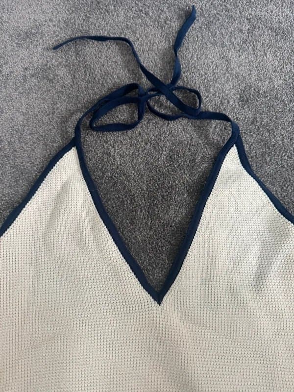 Bershka White bershka halter neck top