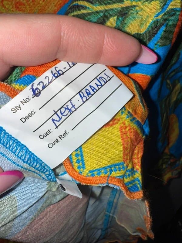 Never Fully Dressed Never Fully Dressed Blue Citrus Print Pyjama Lounge Blouse Shirt Size 12