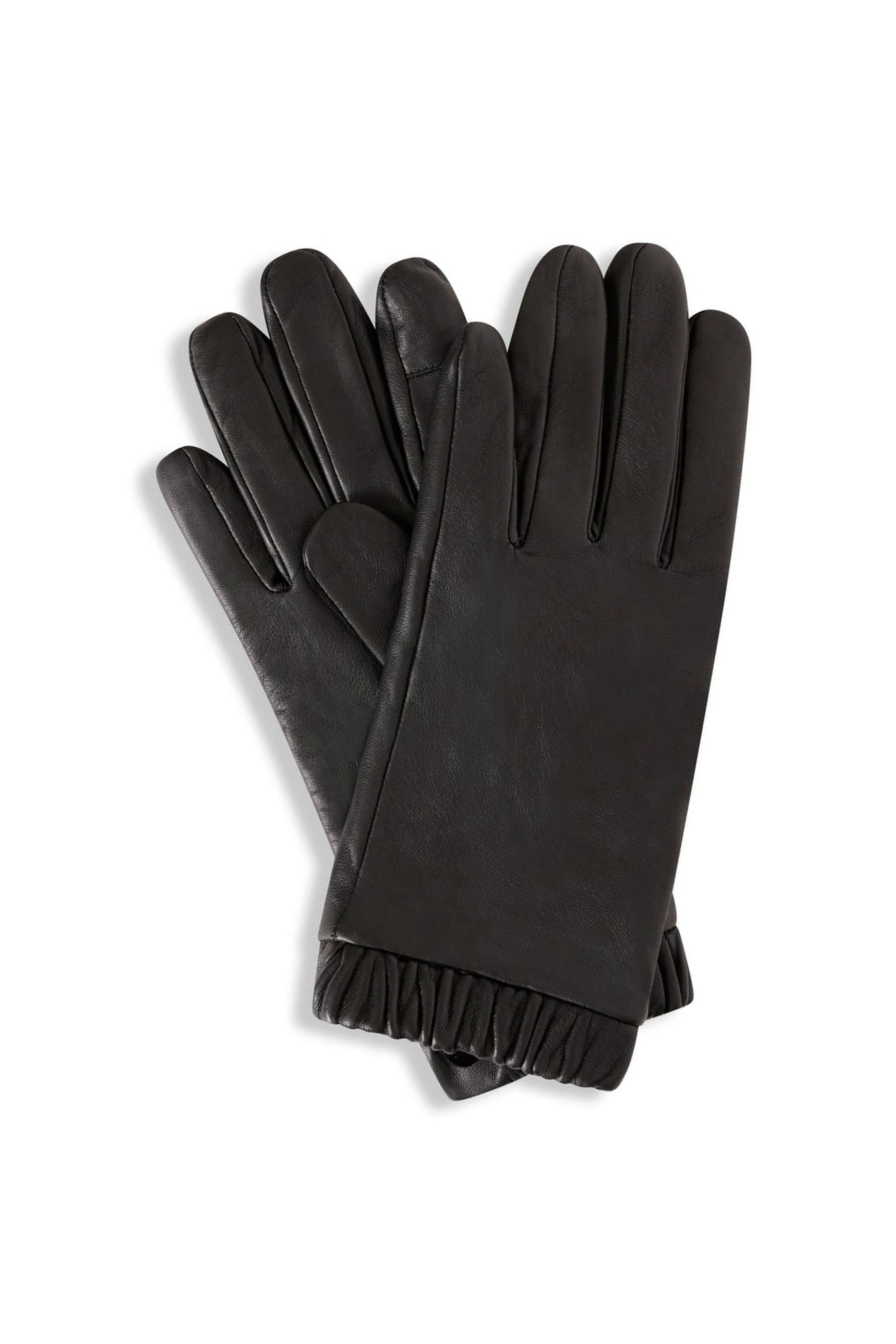 Barneys Originals Barneys Originals Women's Gift Boxed Black Real Leather Gloves - 2