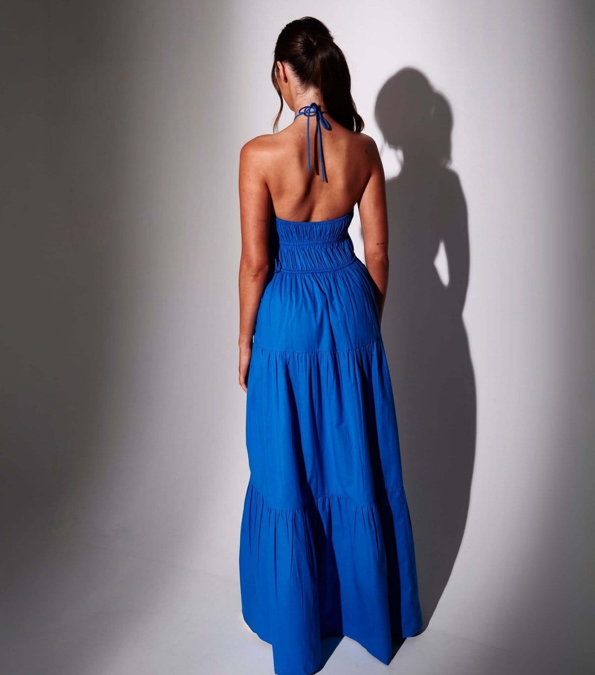 South Beach Women's Bright Blue Halterneck Tiered Maxi Dress South Beach New Look - 4