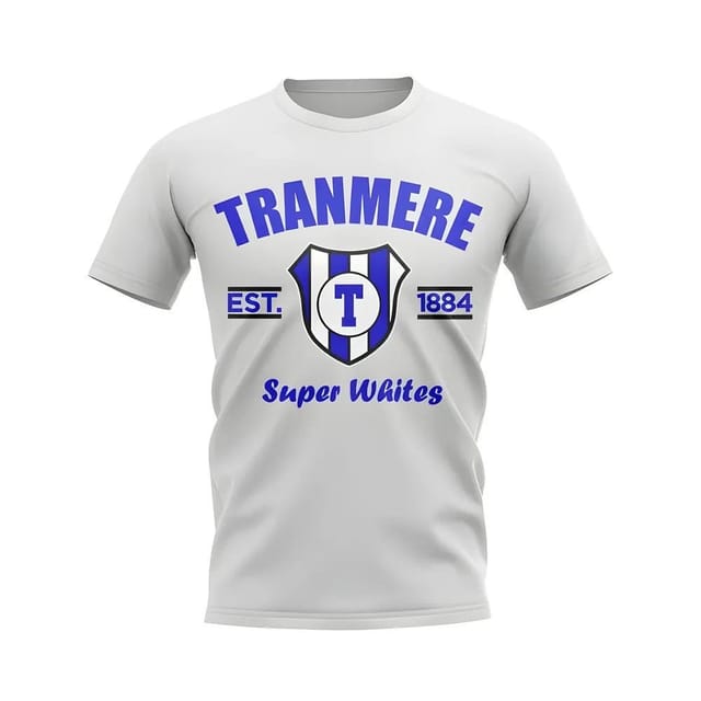 Tranmere Tranmere Men's Personalised Established Football T-Shirt in White - 2
