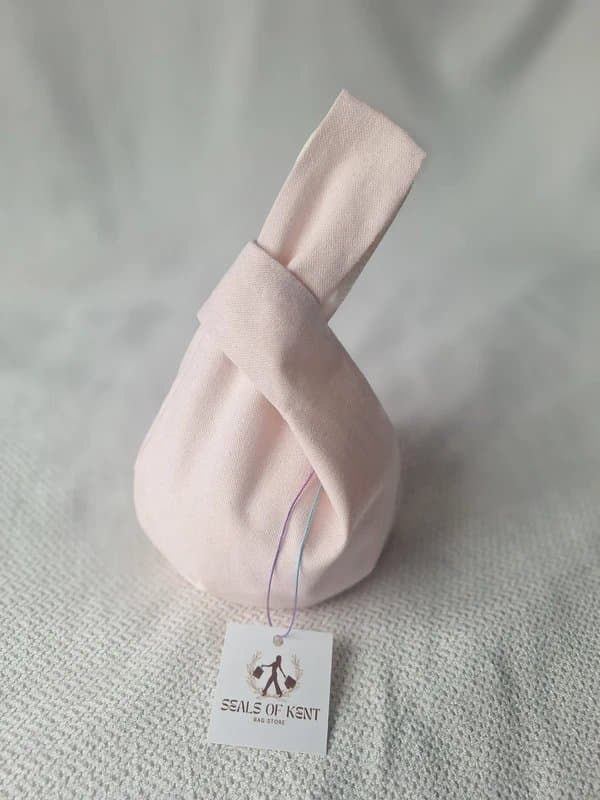 Seals of Kent Baby pink cotton Japanese knit bag Handmade by Seals of Kent