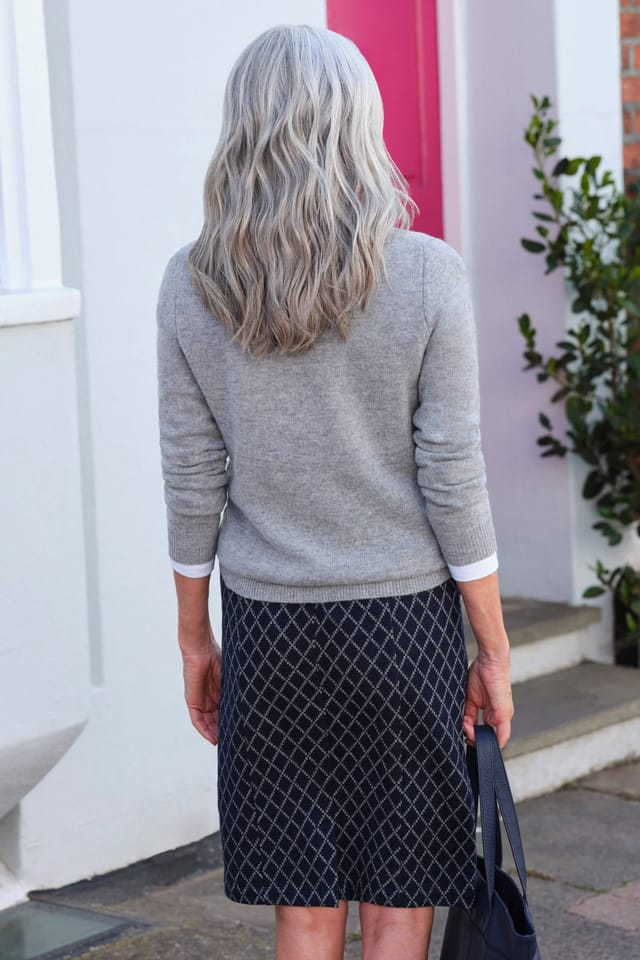 WoolOvers WoolOvers Women's Womens Lambswool Crew in Light Grey - 3