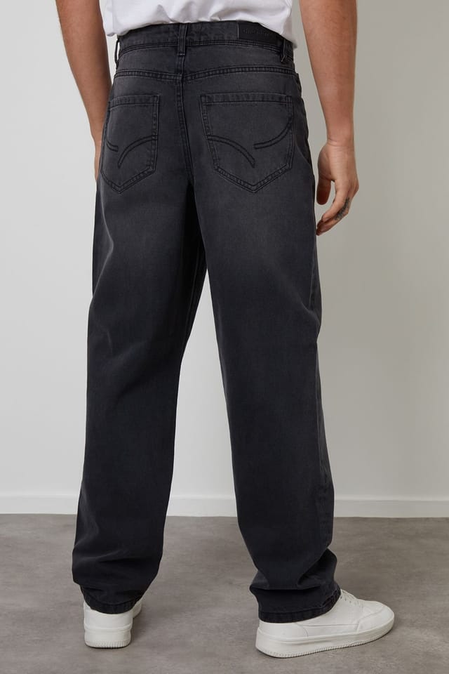Threadbare Threadbare Men's Loose Fit Jeans in Grey - 2