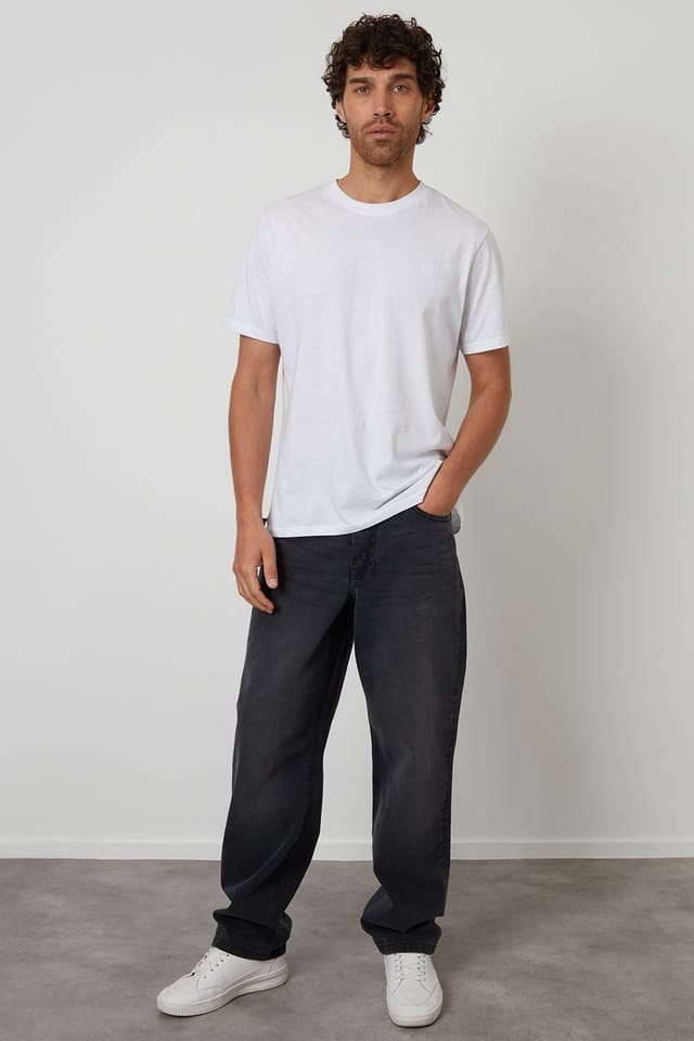 Threadbare Threadbare Men's Loose Fit Jeans in Grey - 3