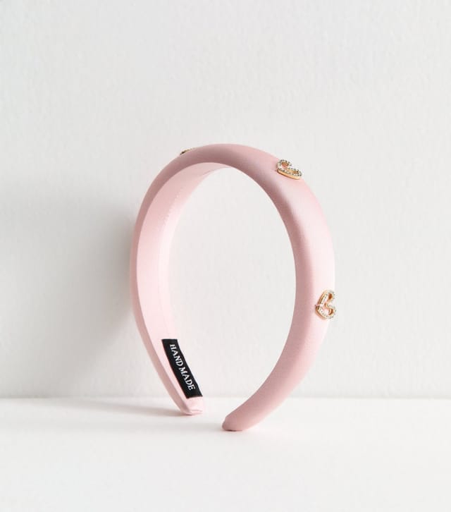 New Look Pink Diamanté Heart Padded Headband New Look - 2