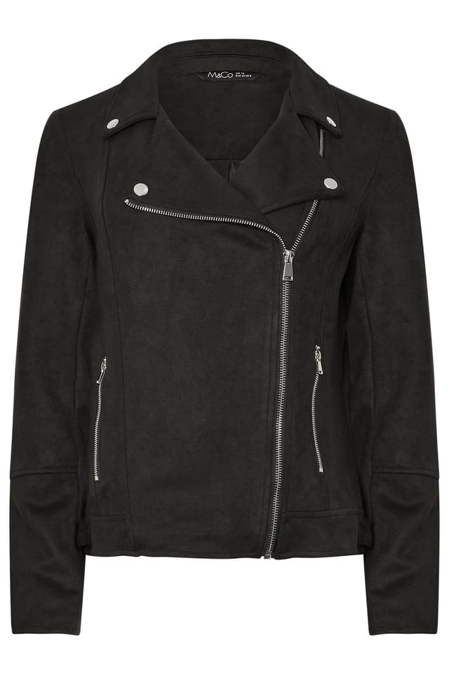 M&Co M&Co Women's Faux Suede Jacket in Black - 2