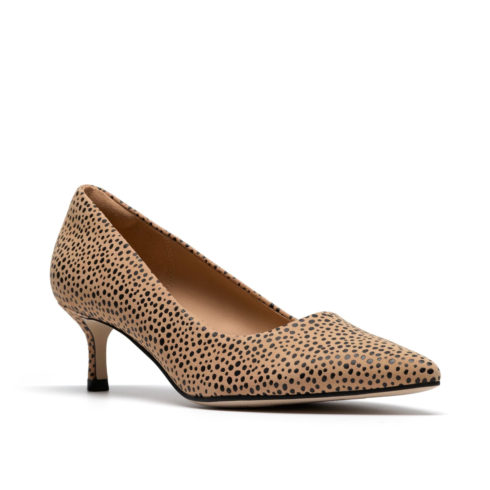 Clarks Clarks Women's Zarey Court Animal Print Court Shoes, Heels in Brown - 4