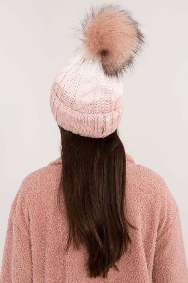 Love Lace Love Lace Women's Fleece Lined Plaid Pom Pom Winter Beanie Soft Wool Blend Acrylic in Pink - 3