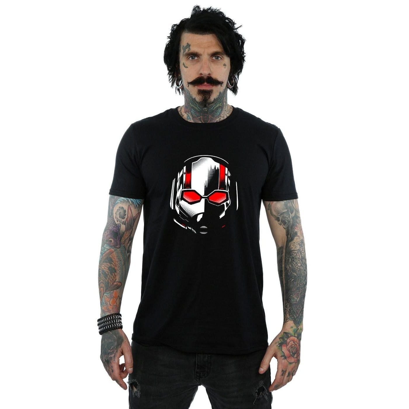Ant-Man And The Wasp Men's Mask T-Shirt in Black