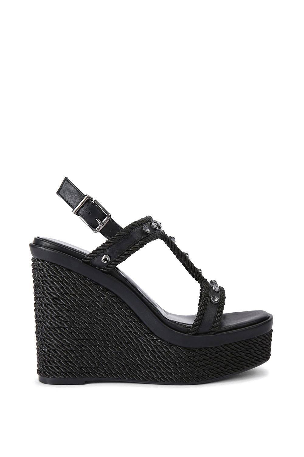 Carvela Carvela Women's 'Sorella Wedge' Sandals in Black - 4