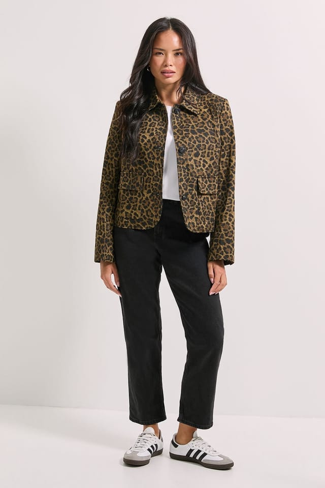 Dorothy Perkins Dorothy Perkins Women's Animal Print Pocket Detail Jacket - 2