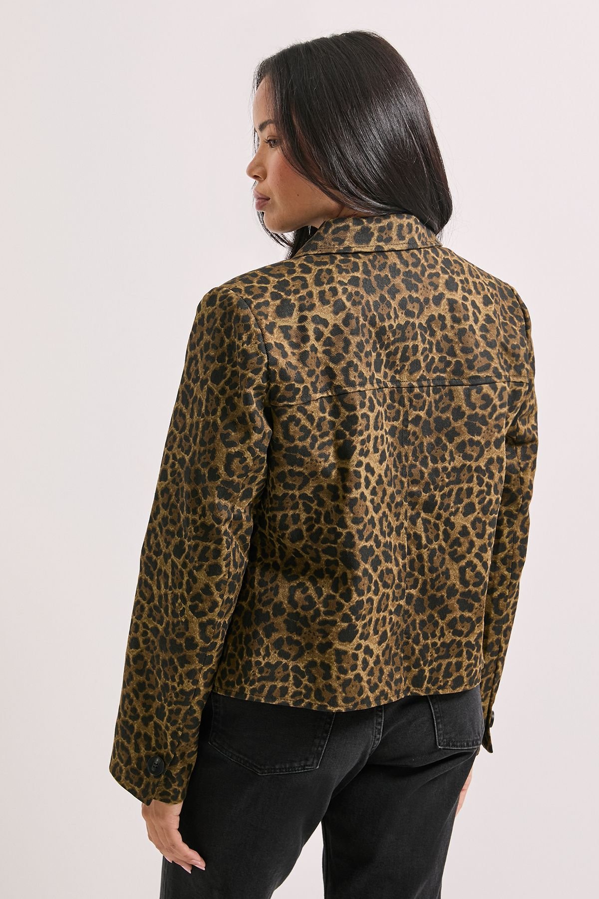 Dorothy Perkins Dorothy Perkins Women's Animal Print Pocket Detail Jacket - 3