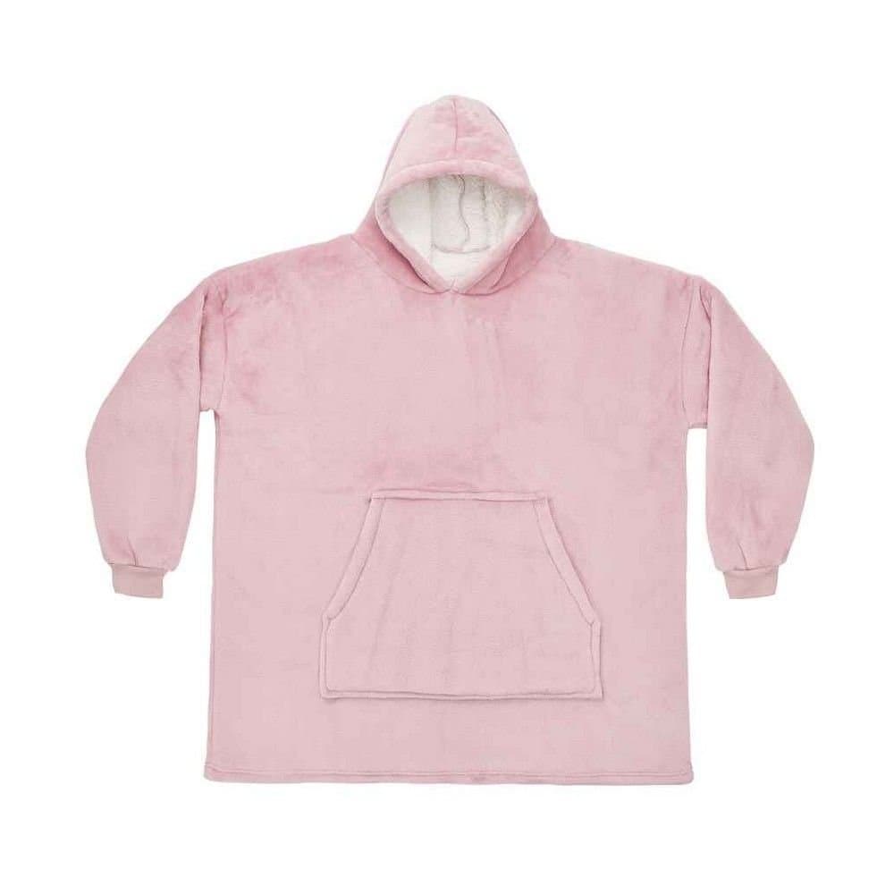 Brand Lab Brand Lab Men's Sherpa Fleece Hoodie in Baby Pink