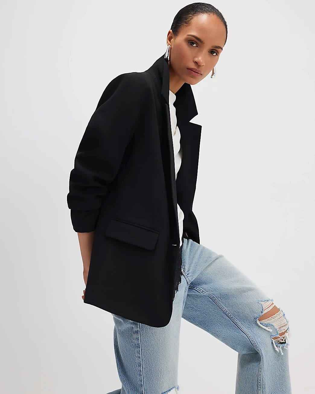River Island River Island Womens Black Single Breasted Blazer