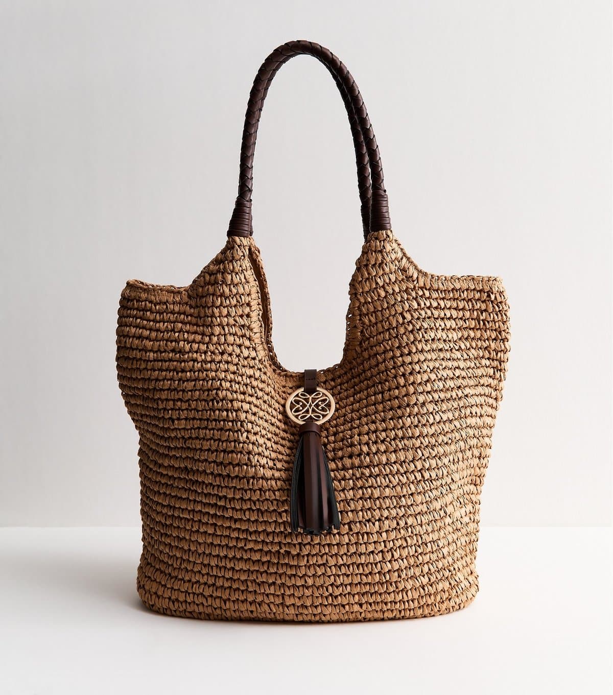New Look New Look Stone Woven Handle Bag