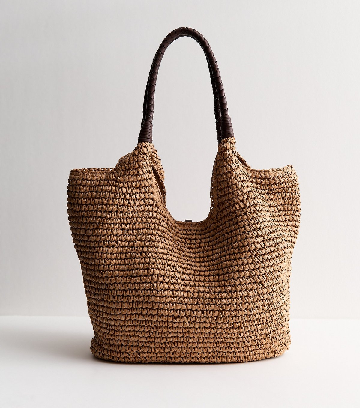 New Look Stone Woven Plaited Handle Bag New Look - 4