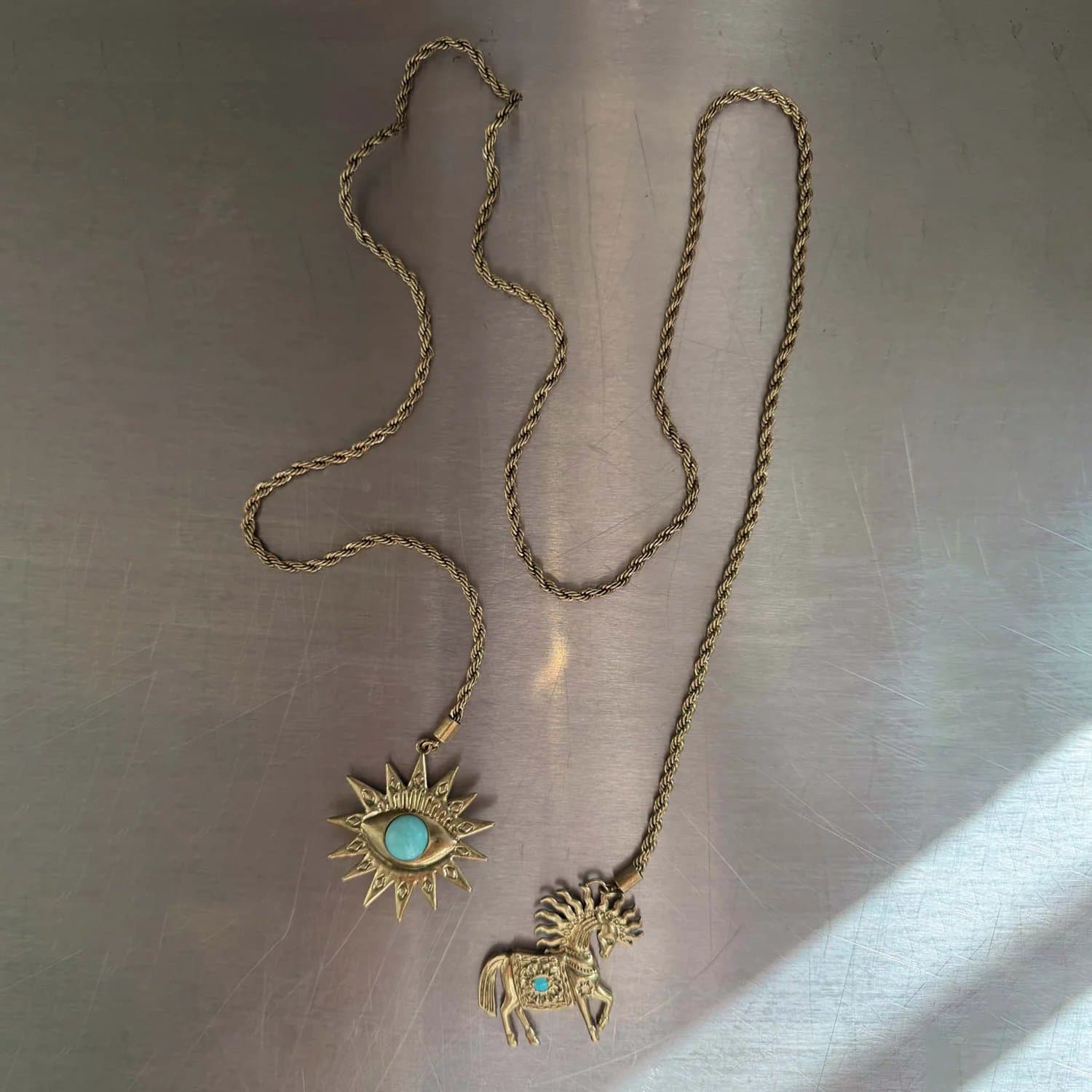 Never Fully Dressed Deloris Horse &amp; Eye Chain Necklace