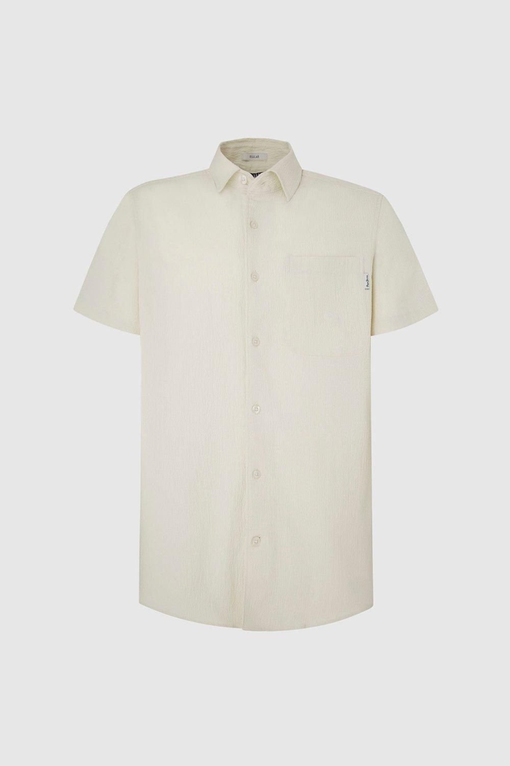 Pepe Jeans Pepe Jeans Men's Cotton Pes Seersucker Stone - 2