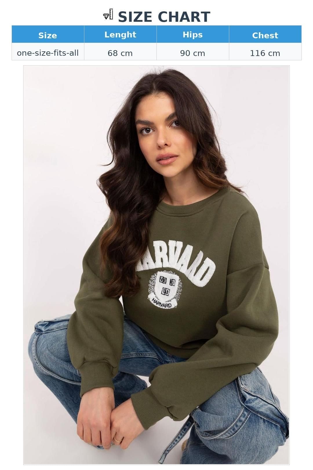 Love Lace Love Lace Women's Cotton Blend Insulated Casual Sweatshirt in Green - 4