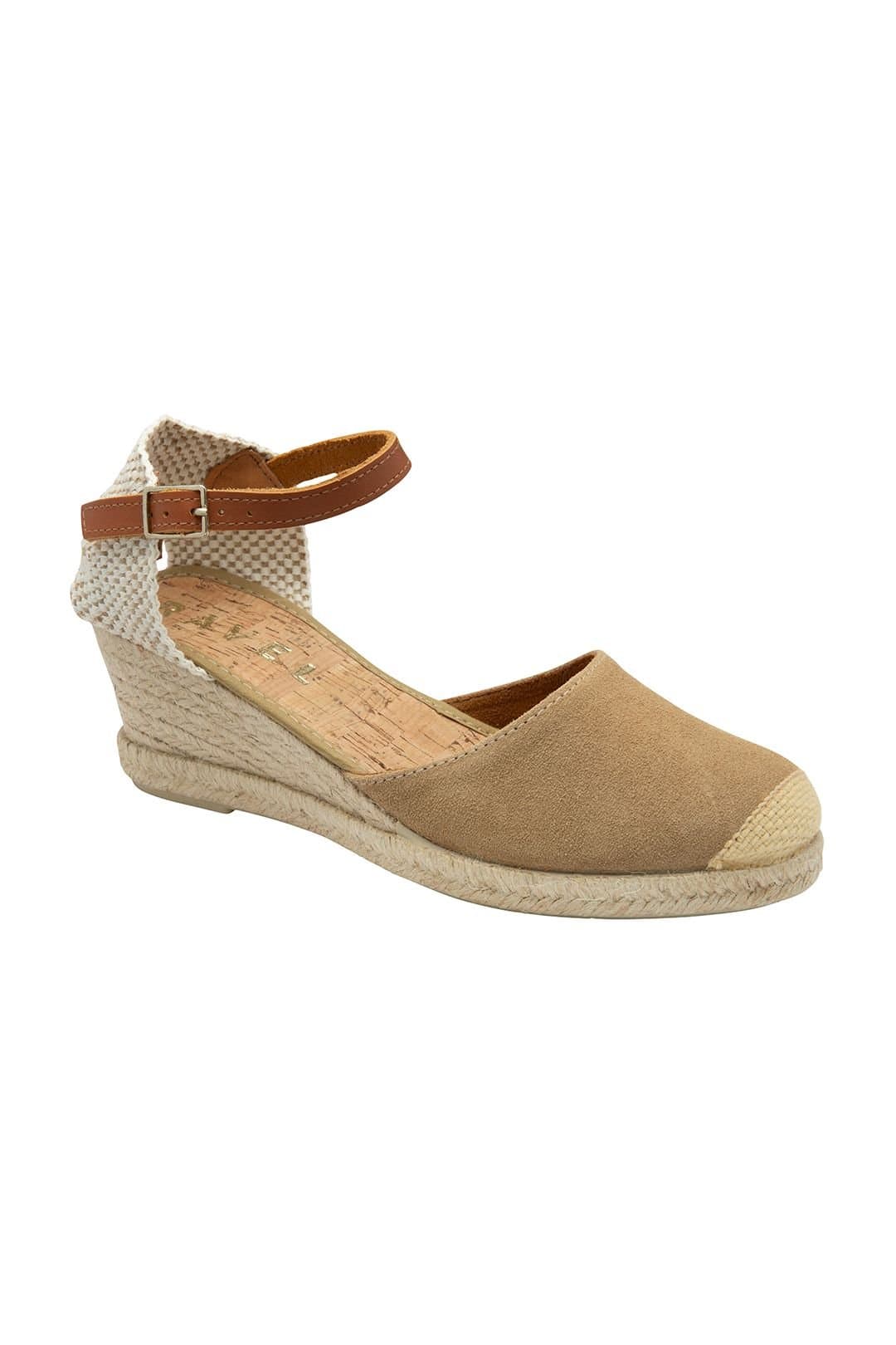 Ravel Ravel Women's 'Rhea' Suede Wedge Espadrille Sandals in Beige