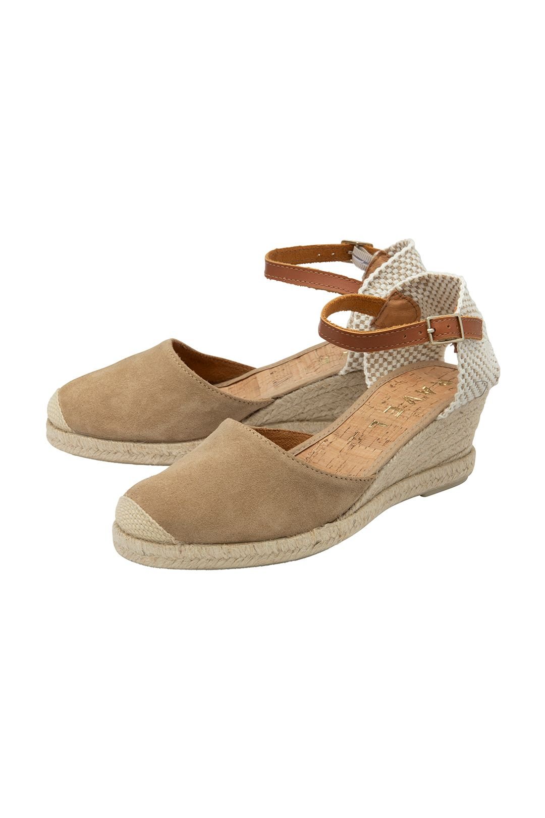 Ravel Ravel Women's 'Rhea' Suede Wedge Espadrille Sandals in Beige - 2