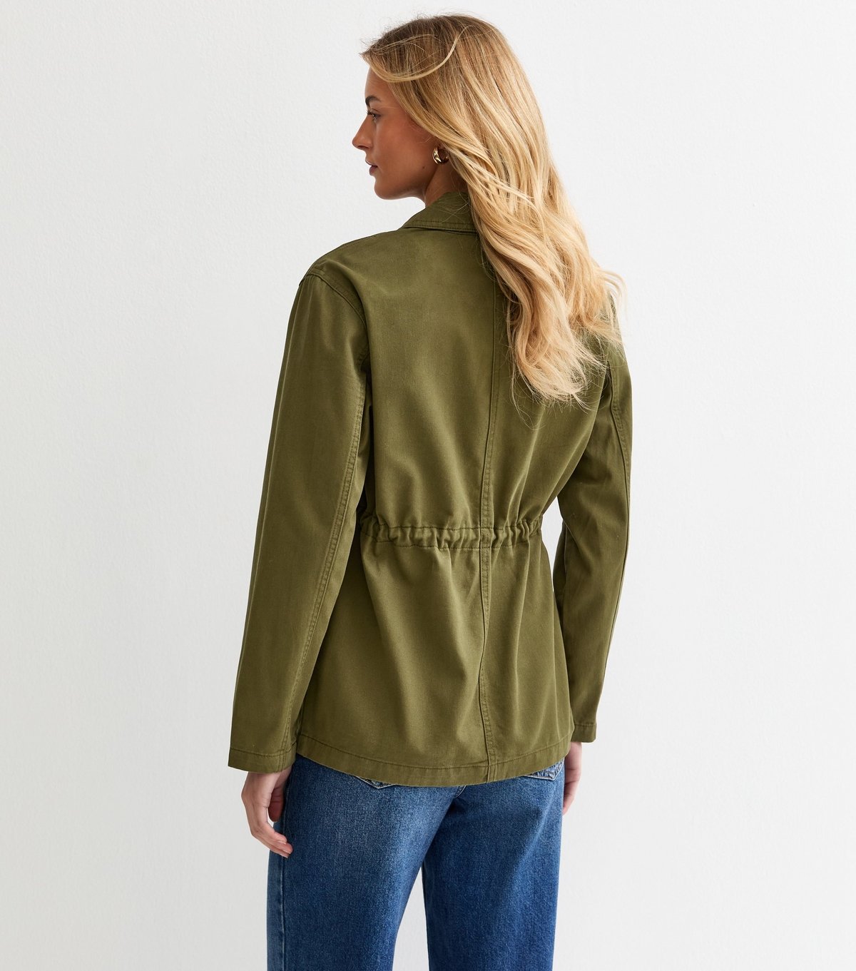 New Look Women's Tall Khaki 4 Pocket Denim Shacket New Look - 4