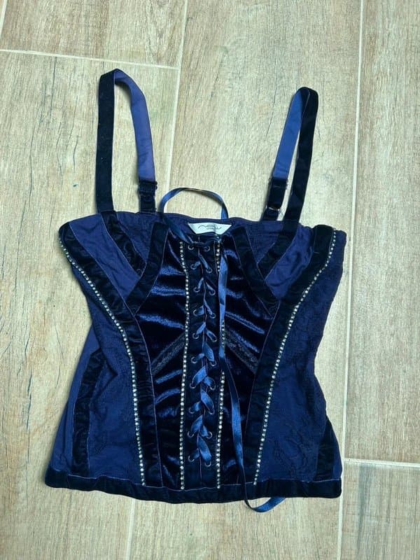 New Look Vintage New Look Purple Corset Top