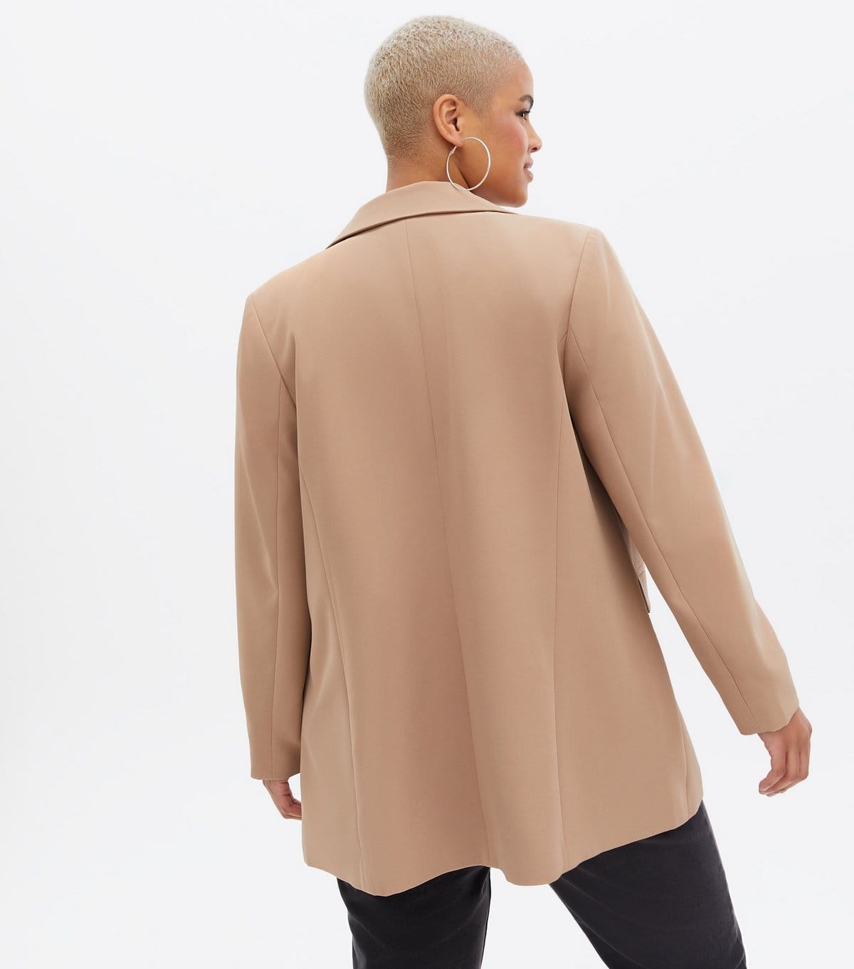New Look Women's Plus Size Camel Oversized Blazer Curves New Look - 4