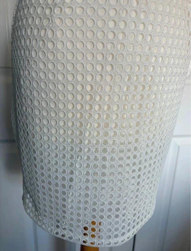 Monki BNWT Monki White Textured Pencil Skirt UK 6/8 Minimal Chic