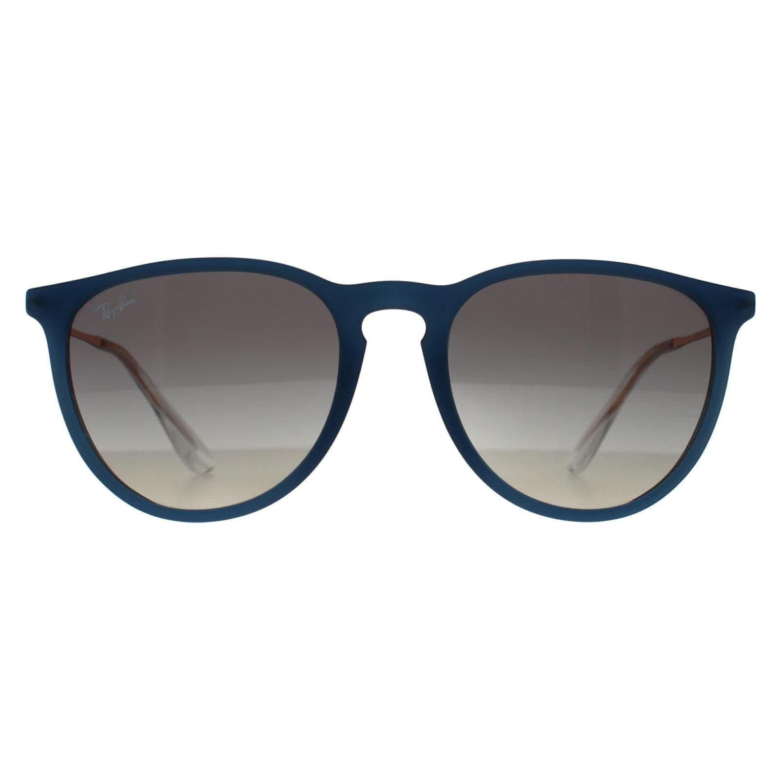 Ray-Ban Ray-Ban Women's Round Polished Rubber Blue Gradient Grey RB4171 Erika