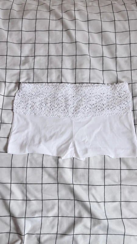 ASOS White crochet shorts