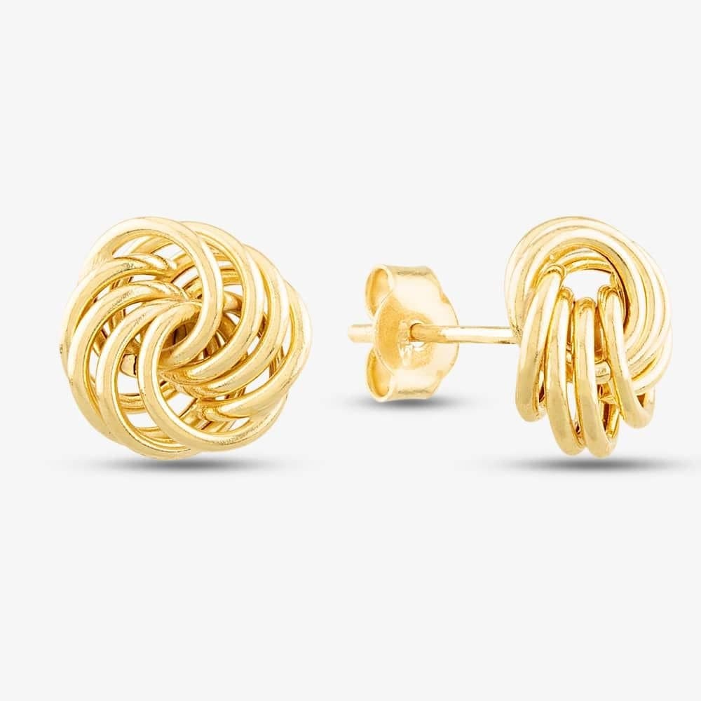 T.H.Baker T.H.Baker Gold 9ct Mini Rose Wire Stud Earrings