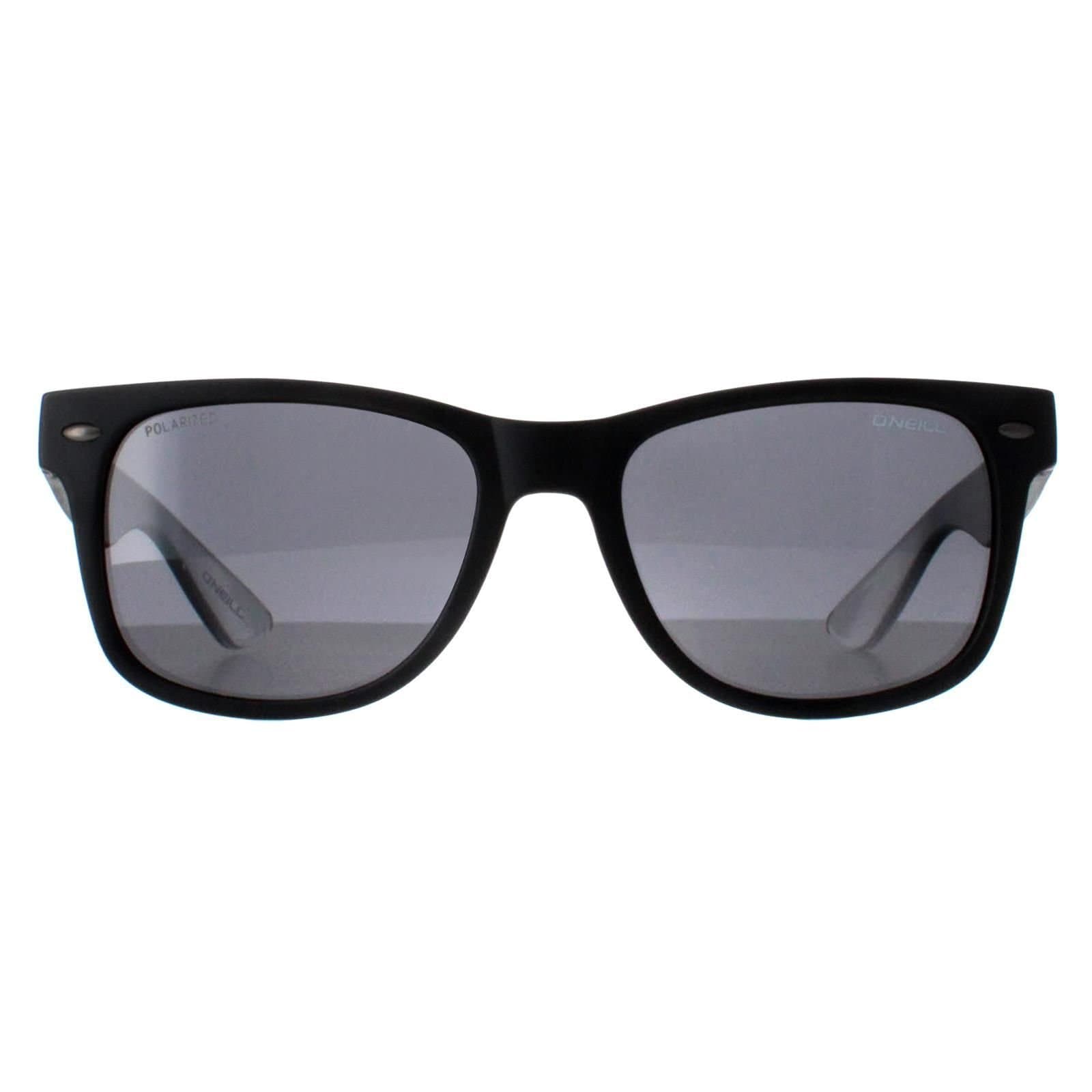 ONeill O'Neill Women's Rectangle Matte Black Dark Grey Polarized Sanya