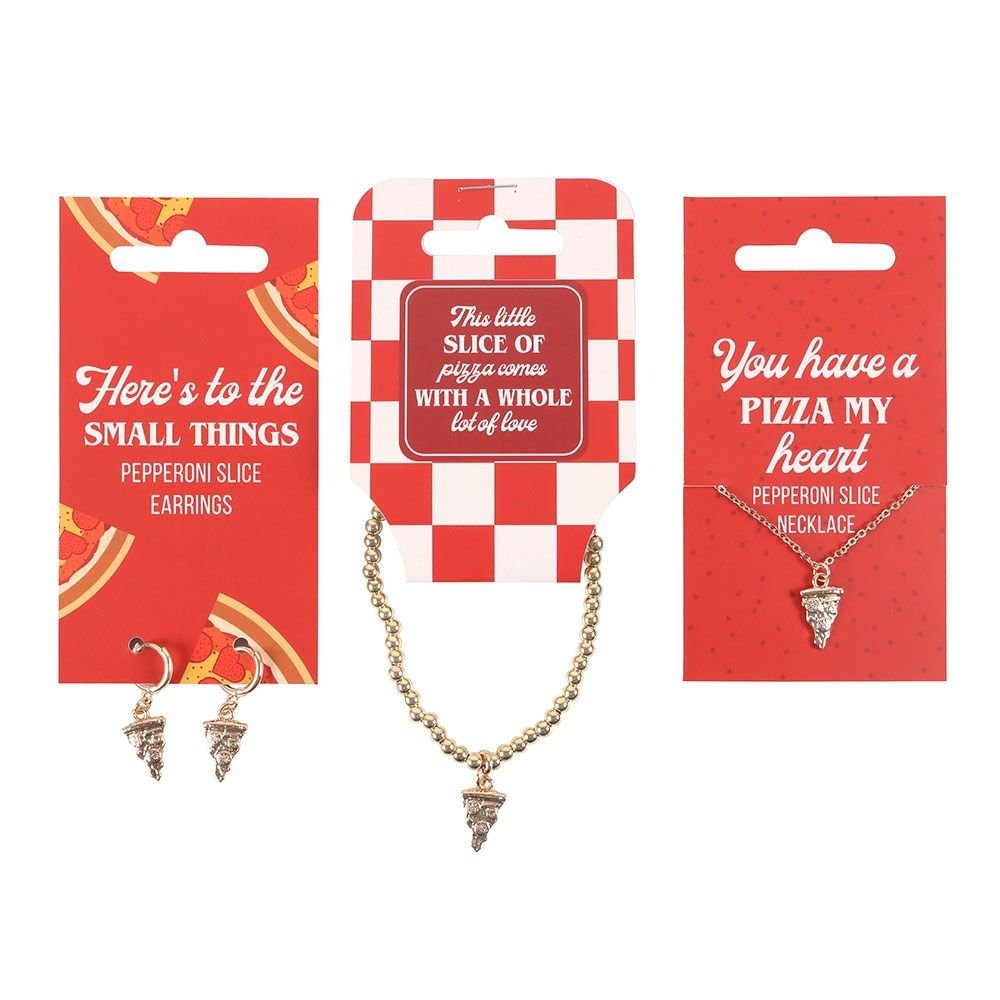 Something Different Something Different Men's Pizza Jewellery Set (Pack of 18) in Gold - 1