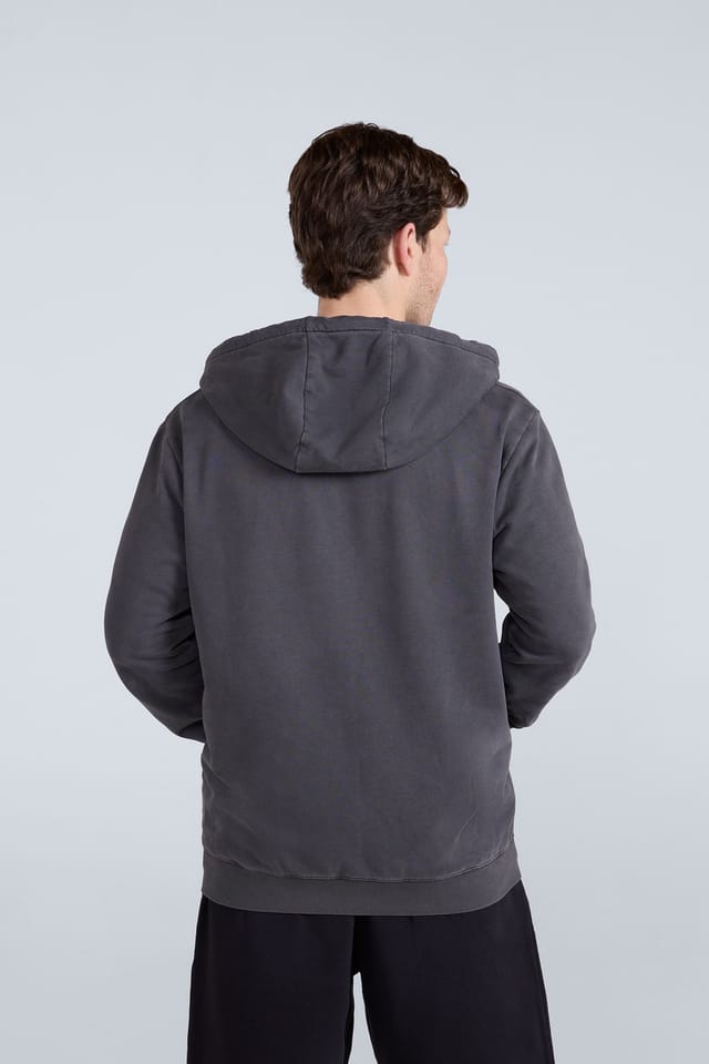 Animal Animal Men's Woody Zip Through Hoodie Training Gym Running Sweatshirt in Charcoal - 3