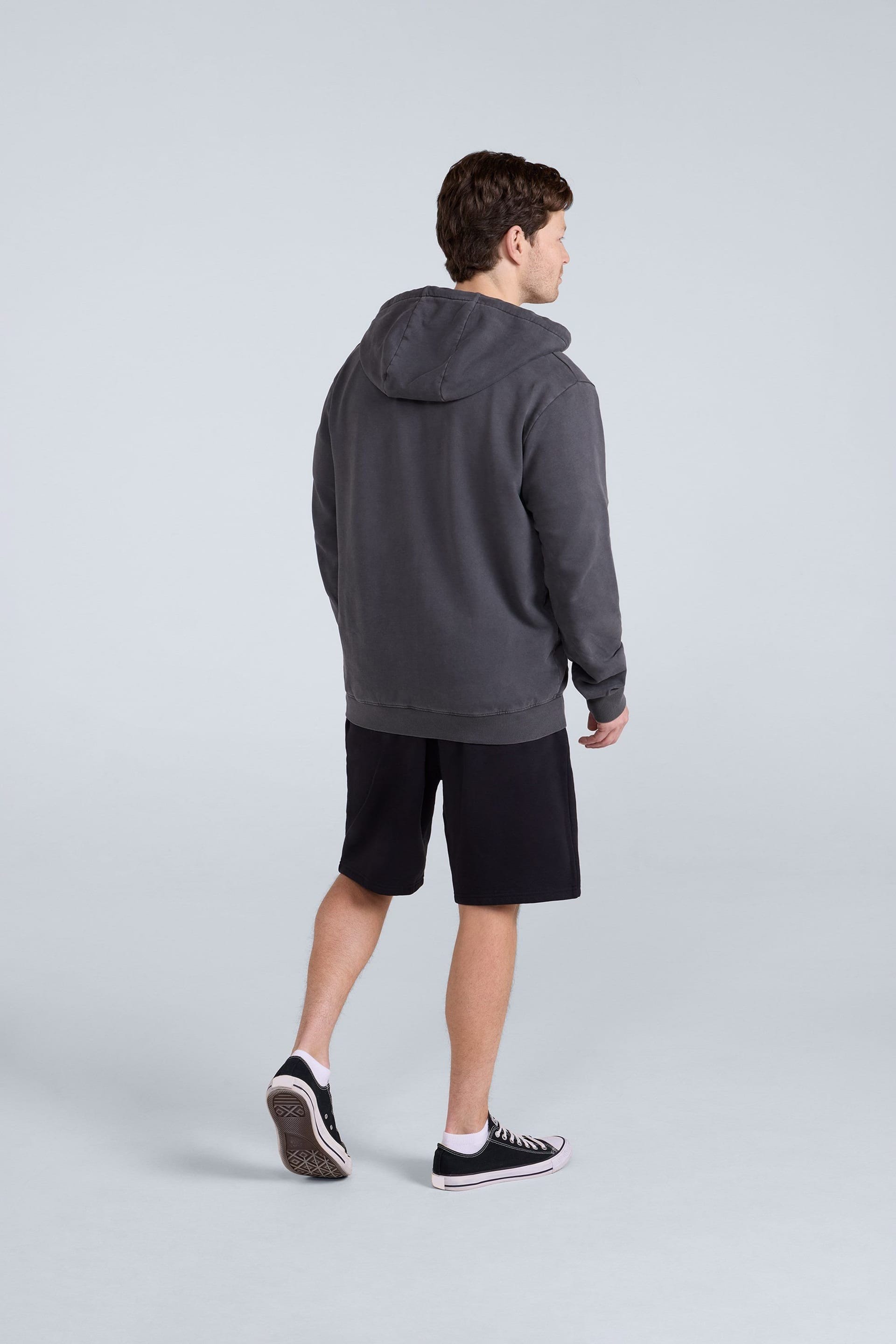 Animal Animal Men's Woody Zip Through Hoodie Training Gym Running Sweatshirt in Charcoal - 4