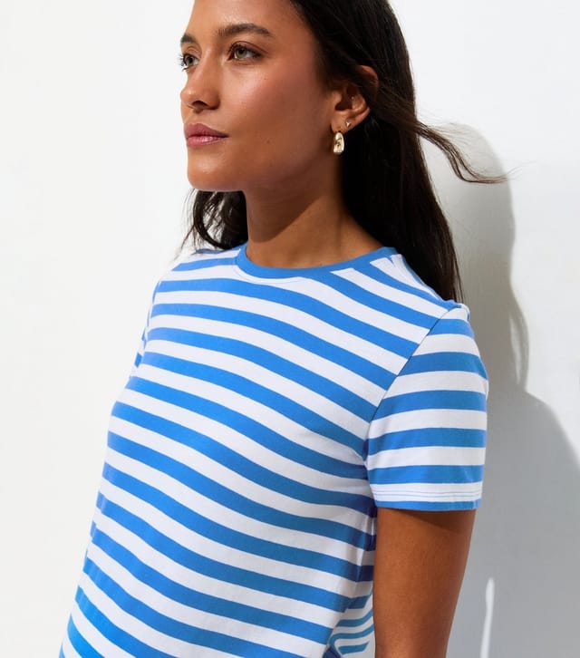 New Look Women's Maternity Blue Stripe Relaxed T-Shirt New Look - 3