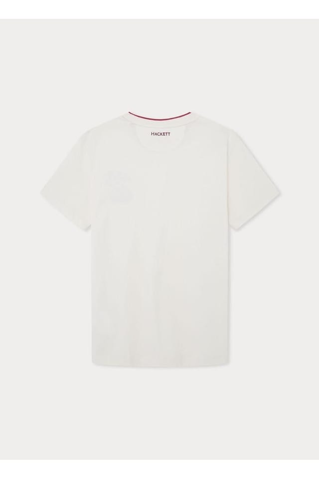 Hackett Hackett Men's Heritage Number 2 Short Sleeve T-Shirt White - 2