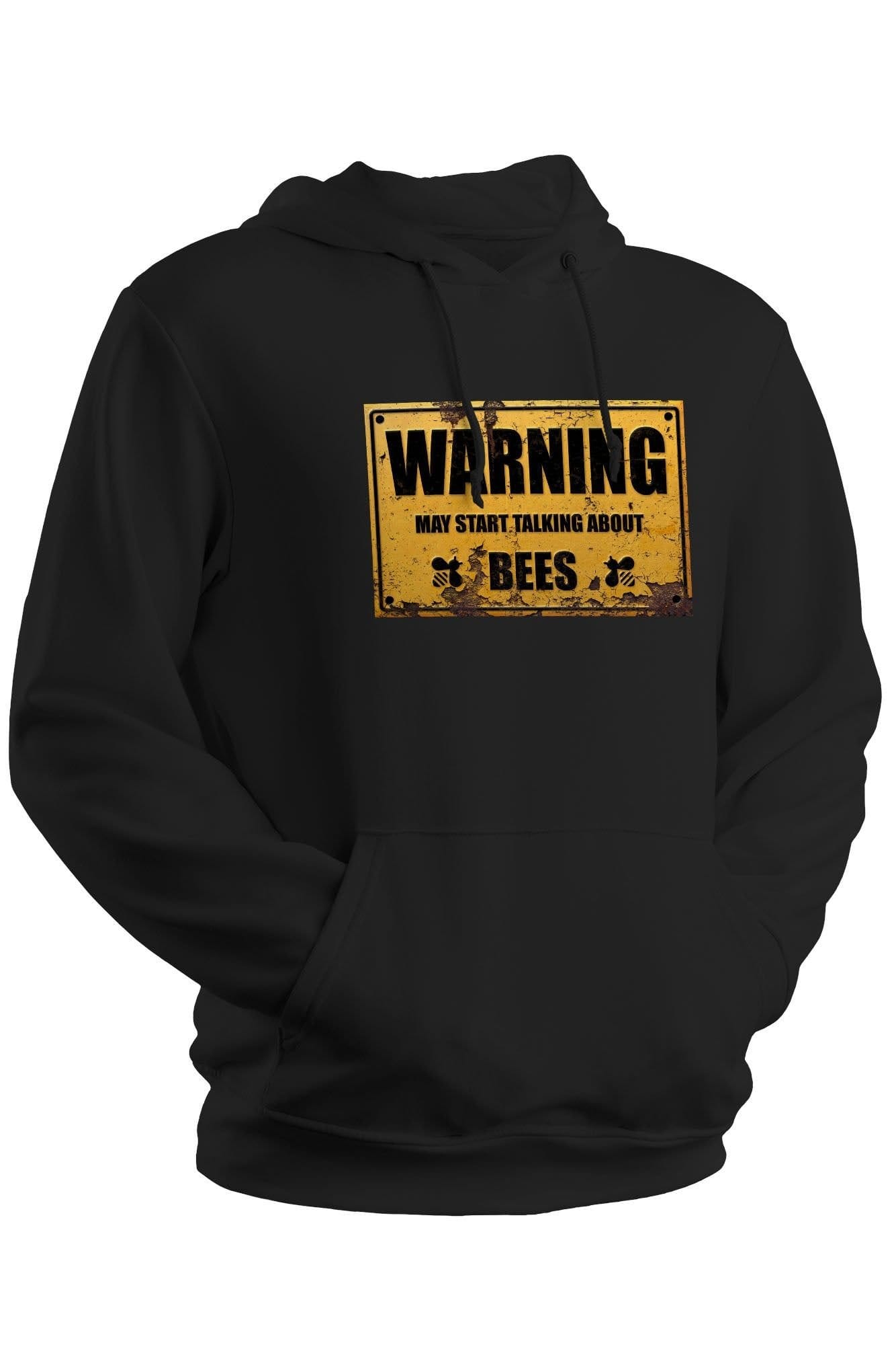 Bad Zebedee Bad Zebedee Men's Warning May Start Talking About Bees Hoodie in Black - 4