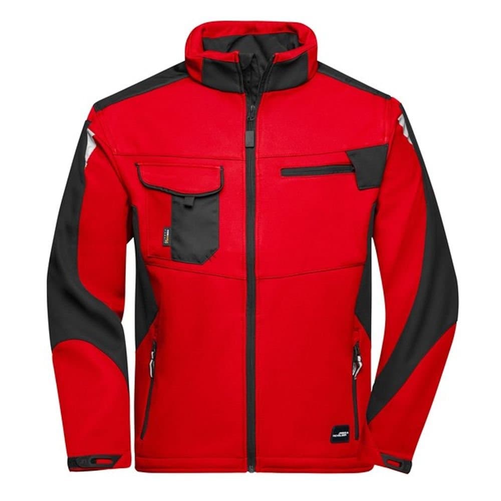 James and Nicholson James and Nicholson Men's Strong Soft Shell Jacket in Red